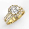 1ct diamond halo semi mount
