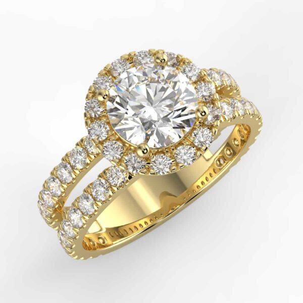 1ct diamond halo semi mount