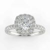 1/3 carat halo semi mount