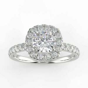 1/3 carat halo semi mount