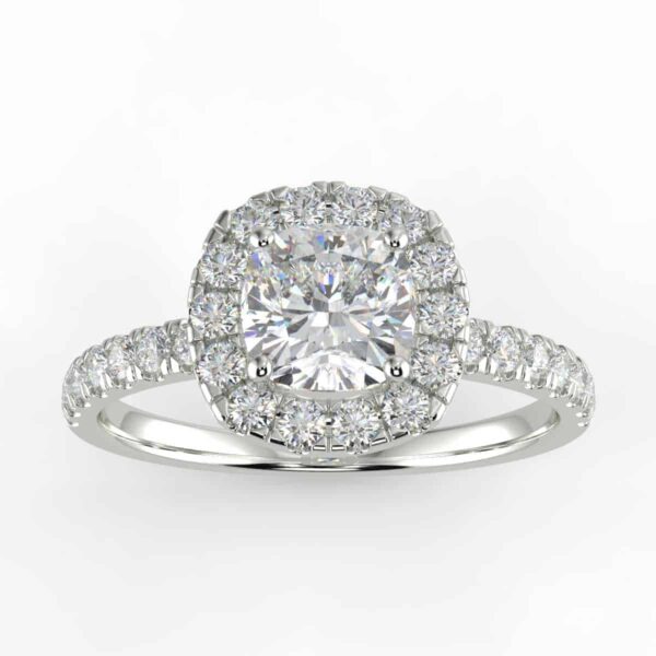 1/3 carat halo semi mount