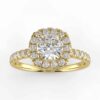 1/3 carat halo semi mount