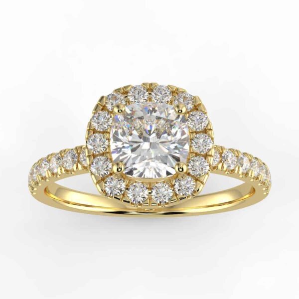 1/3 carat halo semi mount