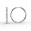 5 carat diamond hoop earrings