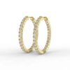5 carat diamond hoop earrings