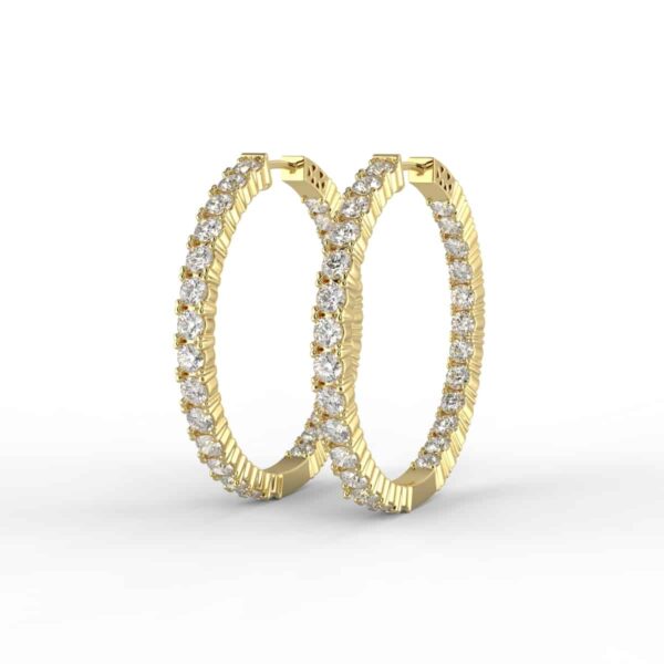 5 carat diamond hoop earrings