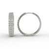 1 1/2 carat diamond hoop earrings