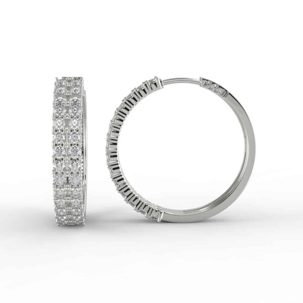 1 1/2 carat diamond hoop earrings