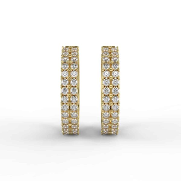 1 1/2 carat diamond hoop earrings