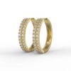 1 1/2 carat diamond hoop earrings