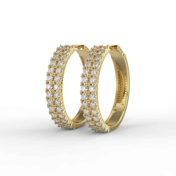 1 1/2 carat diamond hoop earrings
