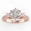 3 stone diamond ring mount