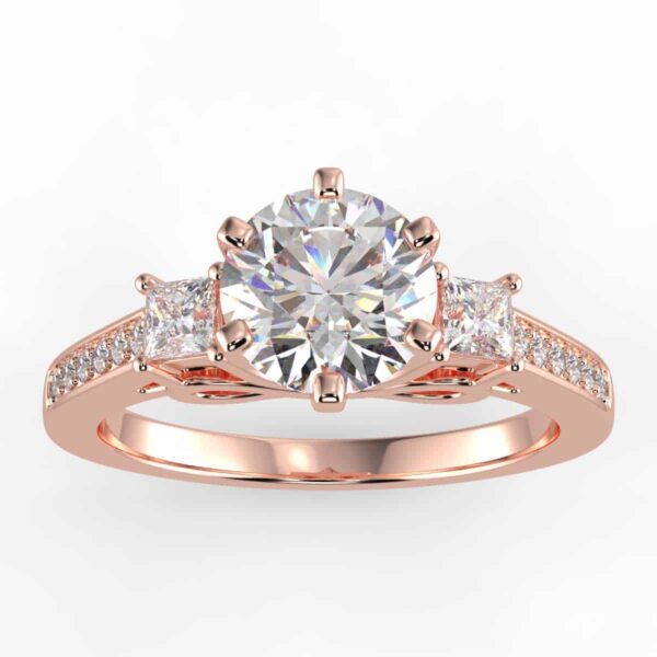 3 stone diamond ring mount
