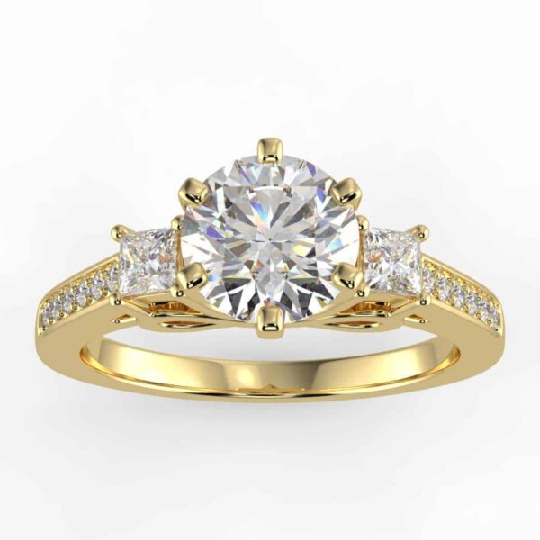 3 stone diamond ring mount