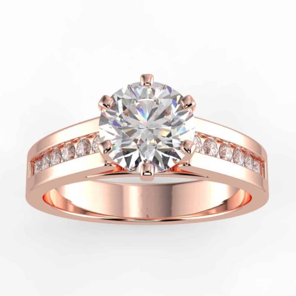 1/2 carat diamond channel semi mount in your choice of metal.