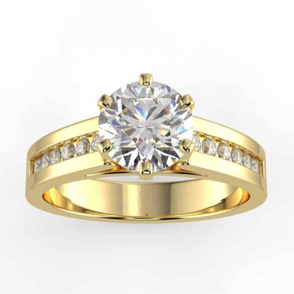 1/2 carat diamond channel semi mount in your choice of metal.