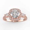 1/4 carat diamond halo semi mount