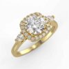 1/4 carat diamond halo semi mount