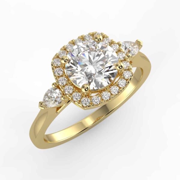 1/4 carat diamond halo semi mount