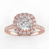 2/5 carat diamond halo semi mount