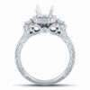 3/5 carat diamond halo semi mount in 14k gold