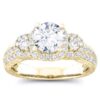 3/5 carat diamond halo semi mount in 14k gold