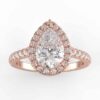 1/3 carat diamond halo semi mount