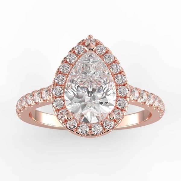 1/3 carat diamond halo semi mount