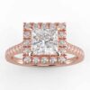 1/3 carat diamond halo semi mount