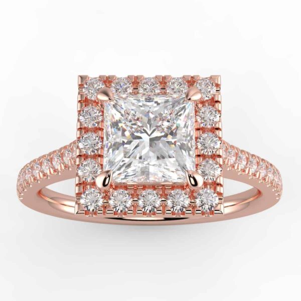 1/3 carat diamond halo semi mount