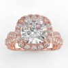 1/2 carat diamond halo semi mount