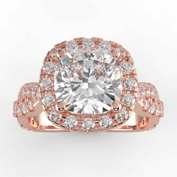 1/2 carat diamond halo semi mount
