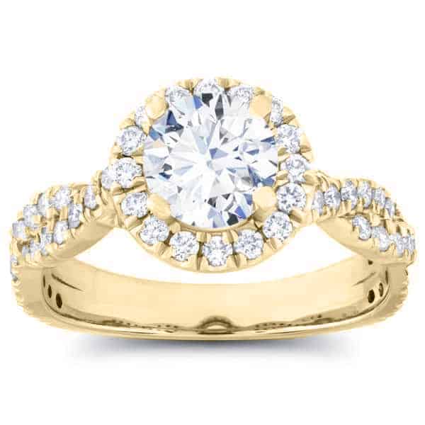 1/2 carat diamond halo semi mount