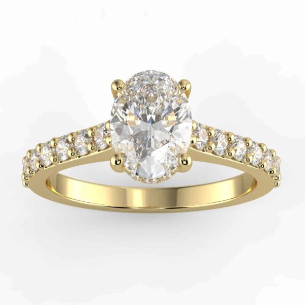 1/2 carat hidden halo semi mount