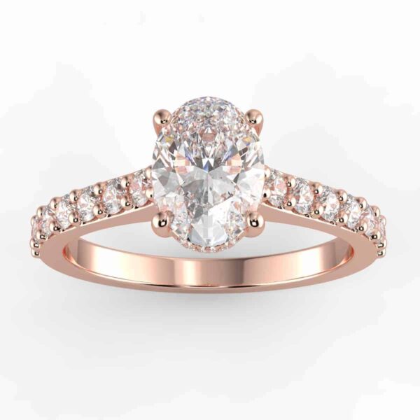 1/2 carat hidden halo semi mount
