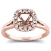 1/5 carat diamond halo semi mount