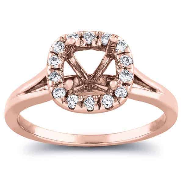 1/5 carat diamond halo semi mount