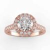 1/3 carat diamond halo semi mount