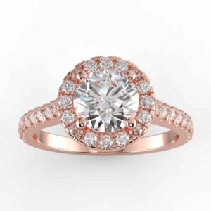 1/3 carat diamond halo semi mount