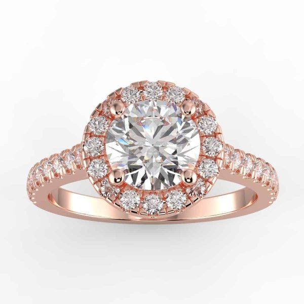 1/3 carat diamond halo semi mount