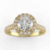 certified 1 carat diamond engagement ring in 14k gold