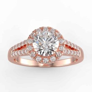 1/3 carat diamond halo semi mount