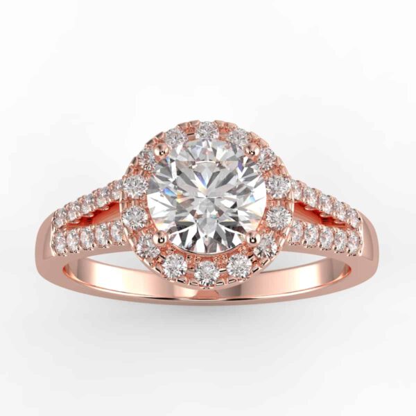 1/3 carat diamond halo semi mount