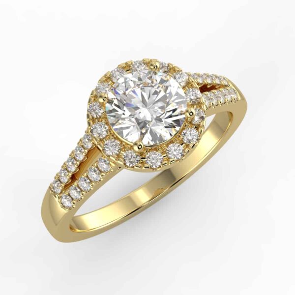 1/3 carat diamond halo semi mount