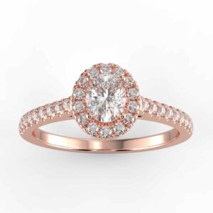 1/4 carat diamond halo semi mount