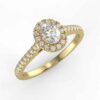 1/4 carat diamond halo semi mount
