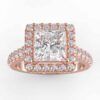 1/4ct halo semi mount