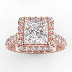 1/4ct halo semi mount