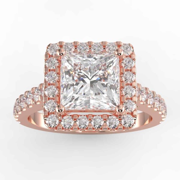 1/4ct halo semi mount