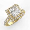 1/4ct halo semi mount